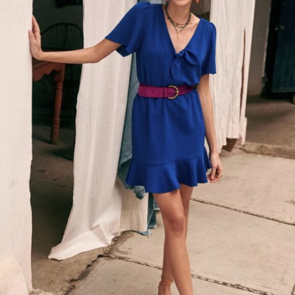 Sezane Gigi Dress in Electric Blue - Picture 4 of 4